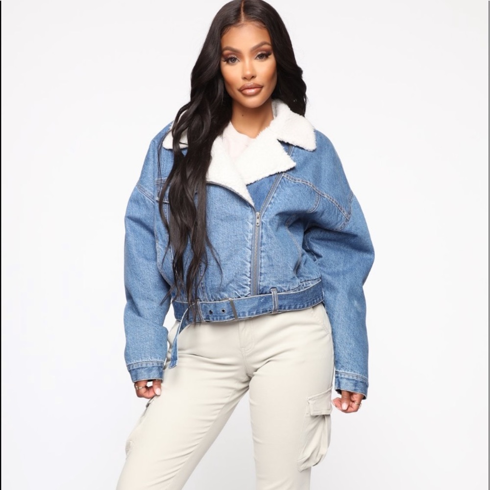 😍 beautiful sheep denim jacket